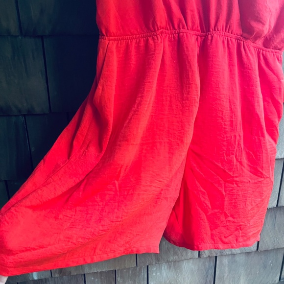 Chelsea28 Orange Fire Surplice Romper Size XXL Fully Lined - Picture 7 of 16